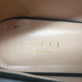 Gucci GG Marmont Flat Loafers Black Leather Size 37.5