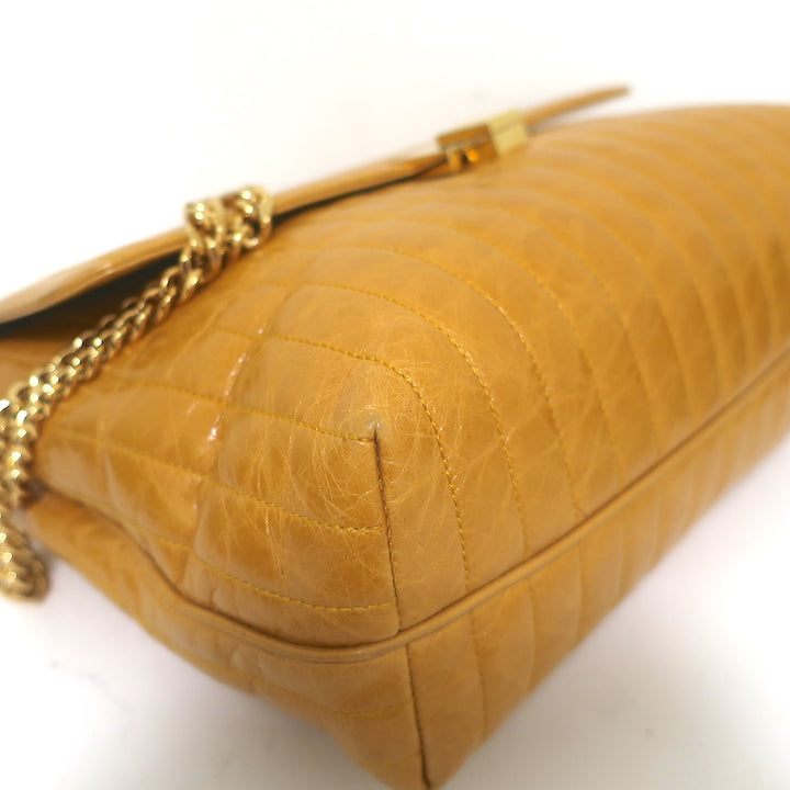 Victoria Beckham Quinton Chain Strap Shoulder Bag Pumpkin Quilted Leather