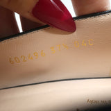 Gucci GG Marmont Flat Loafers Black Leather Size 37.5