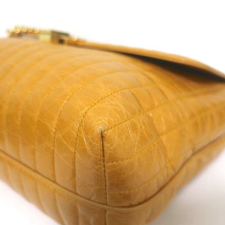 Victoria Beckham Quinton Chain Strap Shoulder Bag Pumpkin Quilted Leather