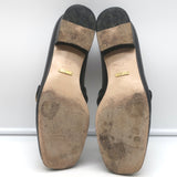 Gucci GG Marmont Flat Loafers Black Leather Size 37.5