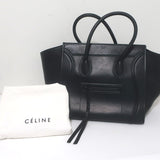 Celine Medium Phantom Luggage Tote Black Calfskin Leather
