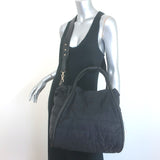 Max Mara Marine Quilted Nylon Tote Black Large Crossbody Bag