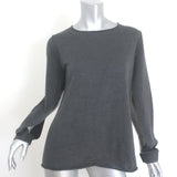Marni Open-Sleeve Button-Back Sweater Charcoal Virgin Wool Size 46