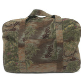 A.P.C. Tropical Print Canvas Duffle Bag Dark Green Extra Large Shoulder Bag