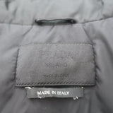 Prada Multi-Pocket Jacket Black Leather-Trim Nylon Size Small