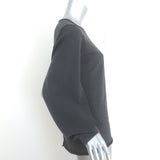 Marni Open-Sleeve Button-Back Sweater Charcoal Virgin Wool Size 46