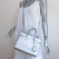 Saint Laurent Baby Sac De Jour Tote Silver Metallic Grained Leather Crossbody