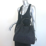 Max Mara Marine Quilted Nylon Tote Black Large Crossbody Bag