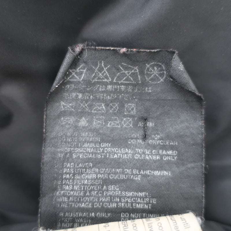 Prada Multi-Pocket Jacket Black Leather-Trim Nylon Size Small