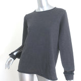 Marni Open-Sleeve Button-Back Sweater Charcoal Virgin Wool Size 46