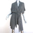 James Perse Short Sleeve Cardigan Gray Wool-Cashmere Size 4 Belted Sweater