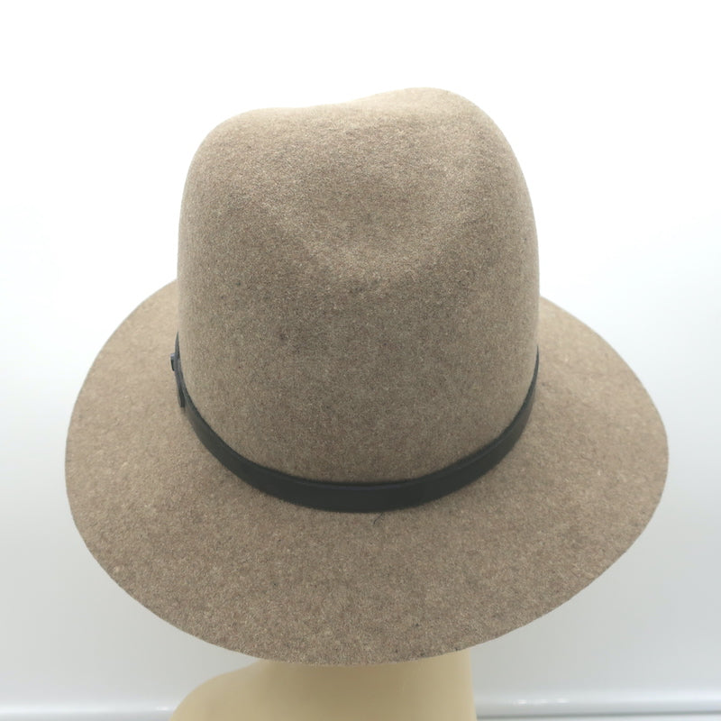 Rag &amp; Bone Floppy Brim Fedora Hat Taupe Wool Felt Size Medium