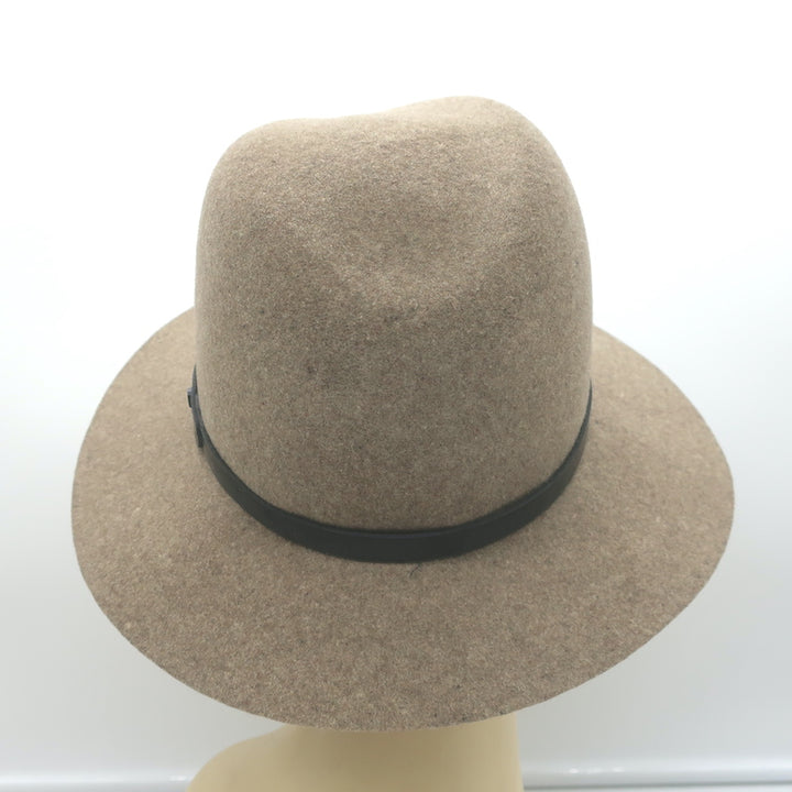 Rag &amp; Bone Floppy Brim Fedora Hat Taupe Wool Felt Size Medium