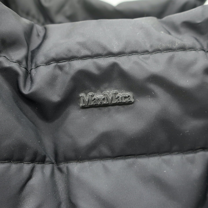 Max Mara Marine Quilted Nylon Tote Black Large Crossbody Bag