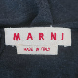 Marni Open-Sleeve Button-Back Sweater Charcoal Virgin Wool Size 46