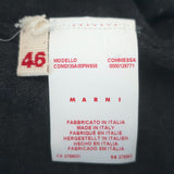 Marni Open-Sleeve Button-Back Sweater Charcoal Virgin Wool Size 46