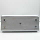 Saint Laurent Baby Sac De Jour Tote Silver Metallic Grained Leather Crossbody