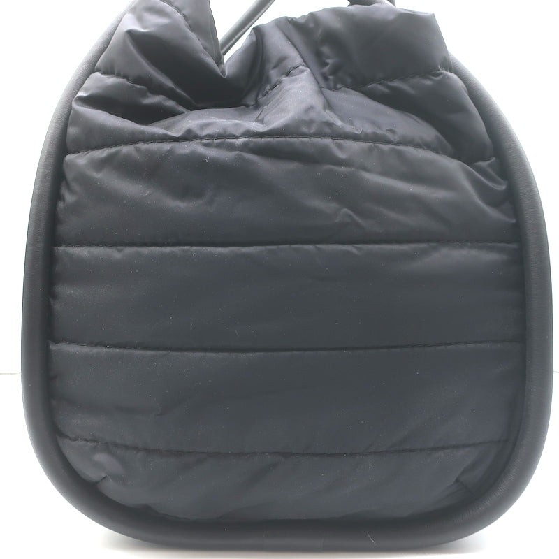 Max Mara Marine Quilted Nylon Tote Black Large Crossbody Bag