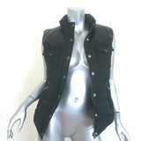 Trailwear by Penfield Leather-Yoke Down Puffer Vest Black Size Extra Small