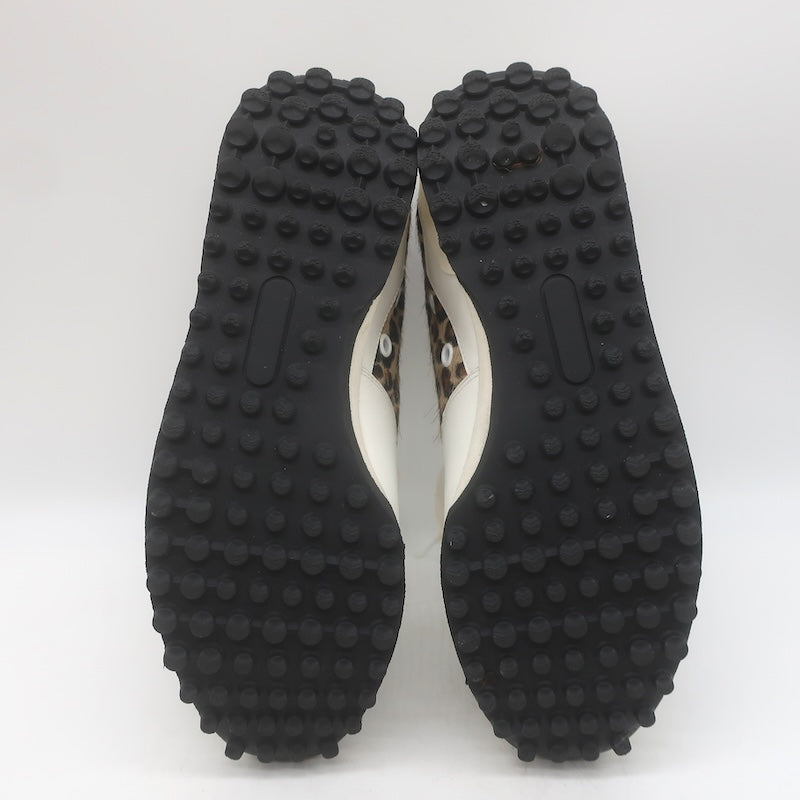 Golden Goose Starland Leopard Print Pony Hair Sneakers White Leather Size 37
