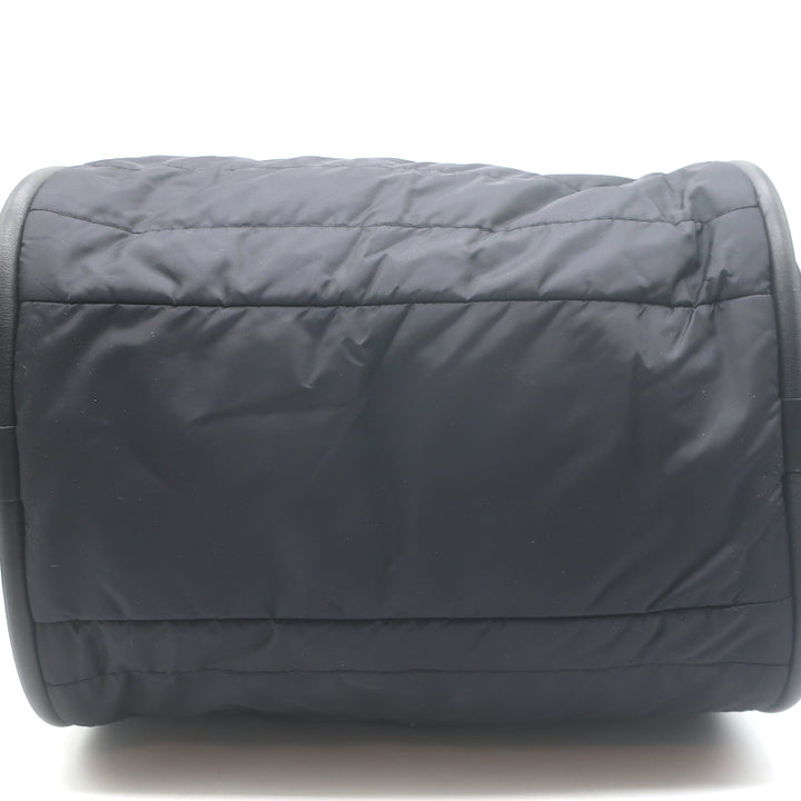 Max Mara Marine Quilted Nylon Tote Black Large Crossbody Bag