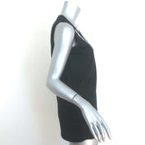 D&G Dolce & Gabbana Crystal-Embellished Tank Top Black Cotton Jersey Size 44