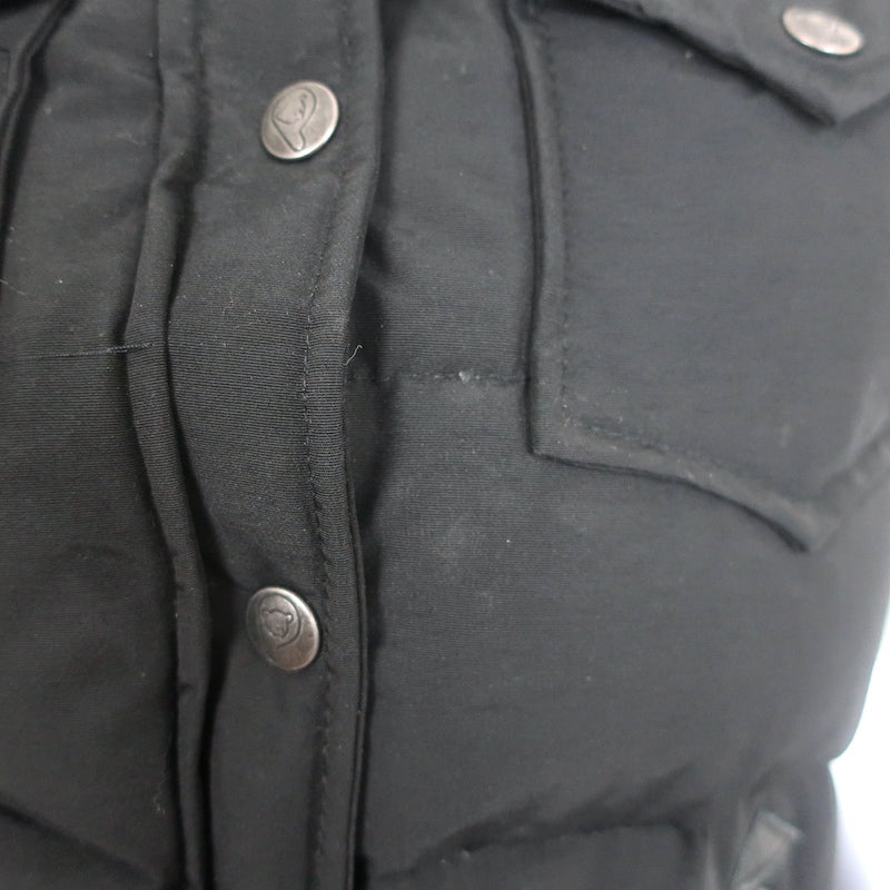 Trailwear by Penfield Leather-Yoke Down Puffer Vest Black Size Extra Small