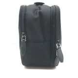 Prada Toiletry Bag Black Nylon & Saffiano Leather Top Handle Travel Pouch