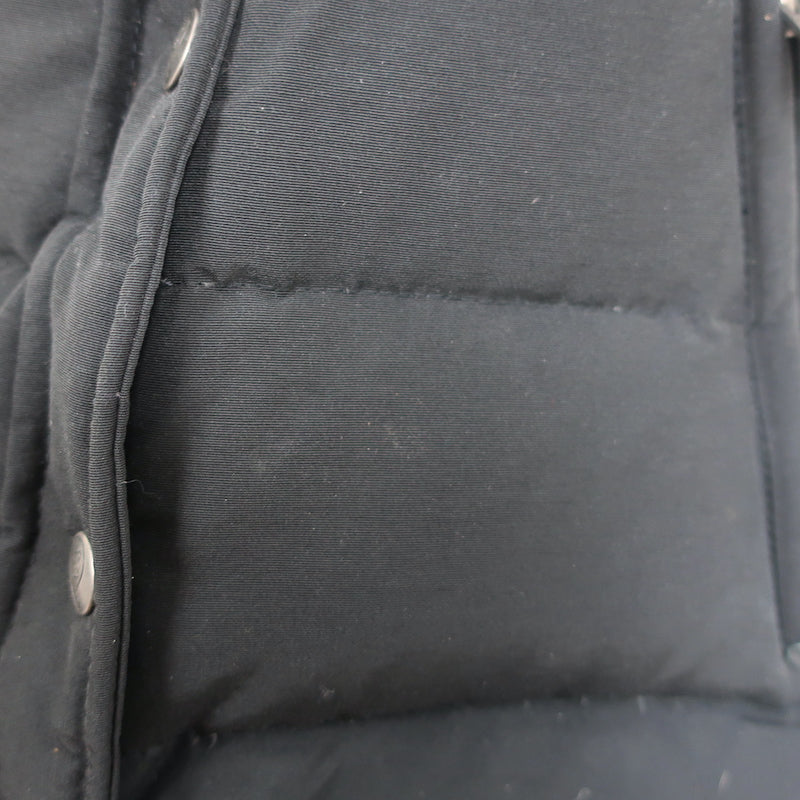 Trailwear by Penfield Leather-Yoke Down Puffer Vest Black Size Extra Small