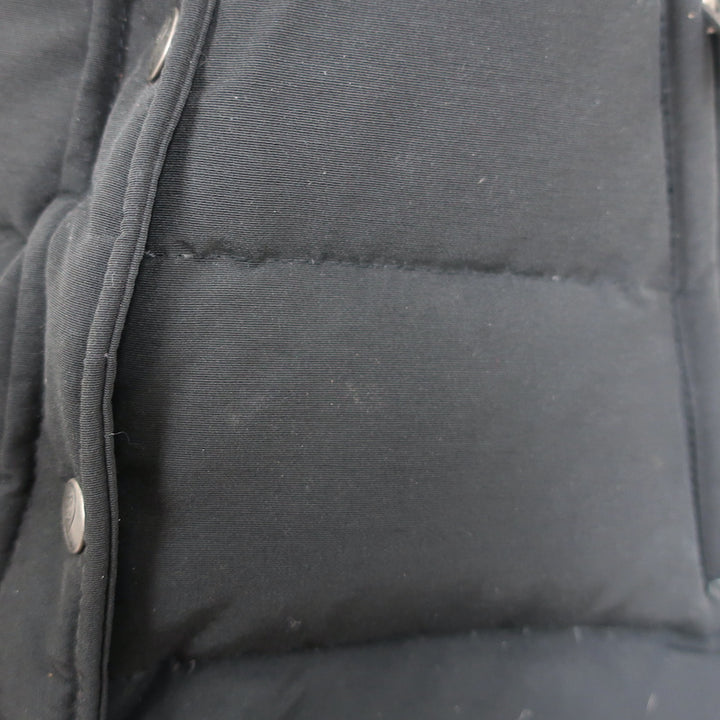 Trailwear by Penfield Leather-Yoke Down Puffer Vest Black Size Extra Small