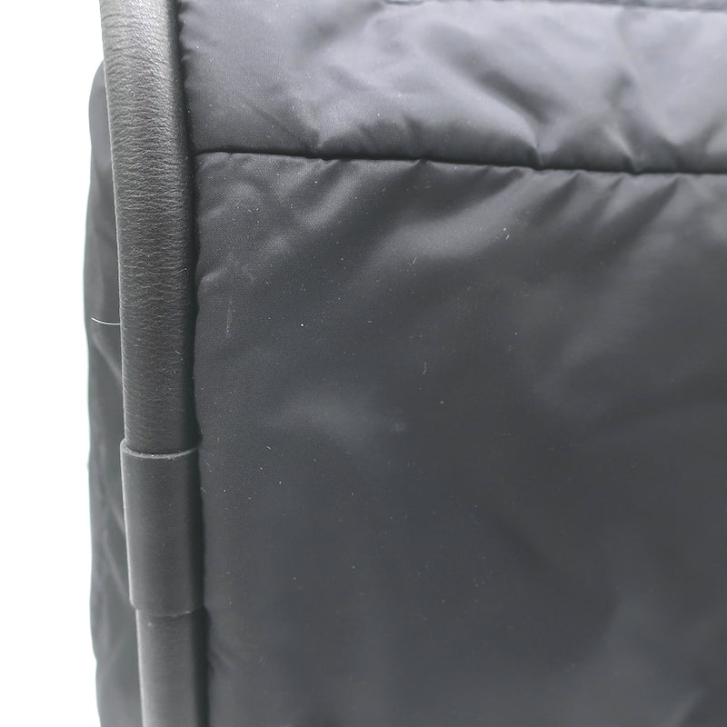 Max Mara Marine Quilted Nylon Tote Black Large Crossbody Bag