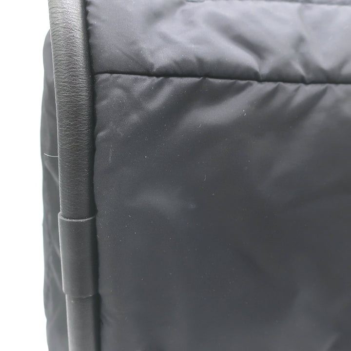Max Mara Marine Quilted Nylon Tote Black Large Crossbody Bag