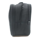 Prada Toiletry Bag Black Nylon & Saffiano Leather Top Handle Travel Pouch