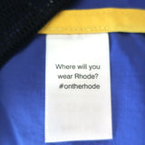 RHODE Hooded Windbreaker Jacket Green/Blue Floral Print Nylon Size Large