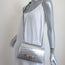 Alexander McQueen Jewelled Knuckle Shoulder Bag Silver Croc-Embossed Leather