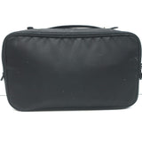 Prada Toiletry Bag Black Nylon & Saffiano Leather Top Handle Travel Pouch