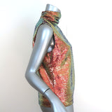 LAPOINTE Iridescent Sequin Draped Neck Tank Top Multicolor Size 4