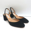 Aquazzura Talita 50 Slingback Pumps Black Suede Size 38.5