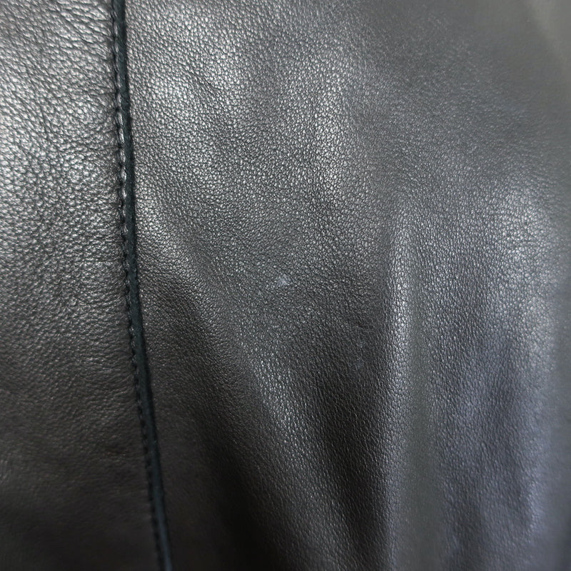 AllSaints Ryder Leather Funnel Neck Jacket Black Size Extra Small