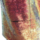 LAPOINTE Iridescent Sequin Draped Neck Tank Top Multicolor Size 4