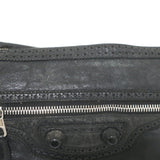 Balenciaga Giant Covered Brogues Day Hobo Black Leather Large Shoulder Bag
