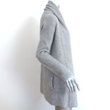 360 Cashmere Cardigan Light Gray Wool-Blend Size Small Open-Front Sweater