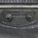 Balenciaga Giant Covered Brogues Day Hobo Black Leather Large Shoulder Bag