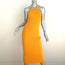 Self-Portrait Inserted Lace Knit Midi Dress Canary Yellow Size Small NEW