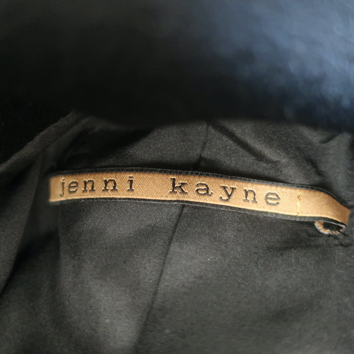 Jenni Kayne Short Sleeve Toggle Coat Black Brushed Wool Size 4