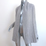 360 Cashmere Cardigan Light Gray Wool-Blend Size Small Open-Front Sweater