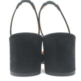 Aquazzura Talita 50 Slingback Pumps Black Suede Size 38.5