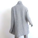360 Cashmere Cardigan Light Gray Wool-Blend Size Small Open-Front Sweater