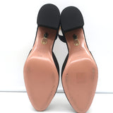 Aquazzura Talita 50 Slingback Pumps Black Suede Size 38.5